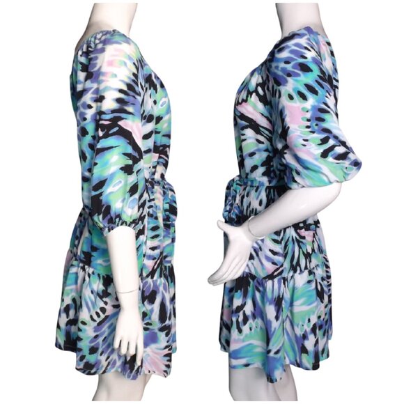 TOMMY BAHAMA Dress/Cover-up, S, Blue, On/Off shoulder, Stretchy neck, Short/mini - Picture 6 of 12